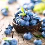 Arándanos con crema de vainilla con 80 calorías