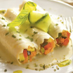 Exquisitos rolls de hortalizas grilladas con 140 calorías