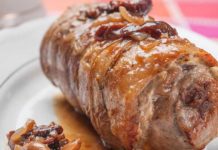 Solomillo de cerdo relleno a la mostaza