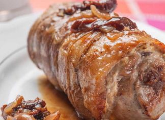 Solomillo de cerdo relleno a la mostaza