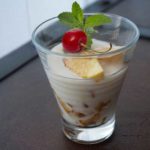 Granizado de peras con yogur y un toque de menta con solo 80 calorías