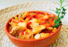 Deliciosa cazuela de pollo con 215 calorías