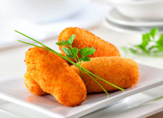 Croquetas de papa a la provenzal rellenas de espinaca con 160 calorías
