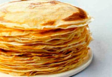 Masa de panqueques de harina integral con 35 calorías