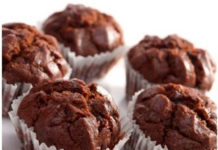 Deliciosos muffins de chocolate con 265 calorías