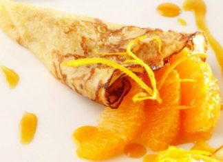 Exquisitos crepes de naranja con 80 calorías
