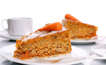 Budín húmedo de zanahoria y frutos secos con 180 calorías