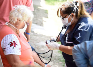 Un contingente de adultos mayores provenientes de Florianópolis fue controlado a modo de prevención en Malvinas Argentinas