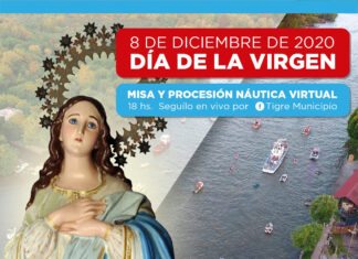 Tigre se prepara para celebrar el 8 de diciembre el Día de la Virgen desde el Río Luján en forma Virtual