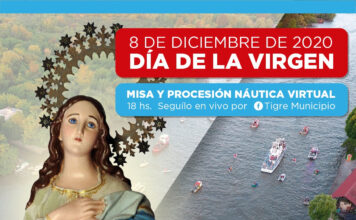 Tigre se prepara para celebrar el 8 de diciembre el Día de la Virgen desde el Río Luján en forma Virtual