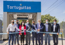 Noe Correa y el presidente Alberto Fernández inauguraron la renovada estación Tortuguitas en Malvinas Argentinas
