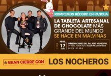 Malvinas celebra la Pascua con la Tableta artesanal de chocolate más grande del mundo y un show de Los Nocheros