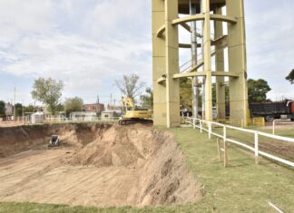 Avanza en Grand Bourg la construcción de una nueva cisterna que abastecerá de agua a miles de familias de Malvinas Argentinas