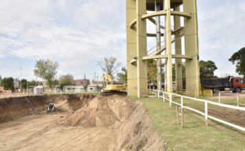 Avanza en Grand Bourg la construcción de una nueva cisterna que abastecerá de agua a miles de familias de Malvinas Argentinas