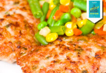 Prácticas y saludables hamburguesas de pollo rellenas con acelga