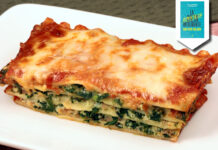 Lasaña de atún, espinacas y queso muy sabrosa y nutritiva