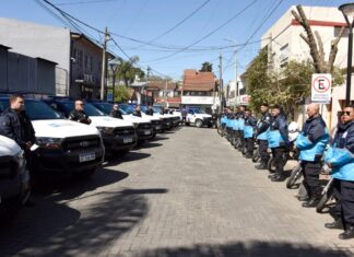 Noe Correa y Leo Nardini, hicieron entrega de nuevos móviles y nuevas motos, destinados a la patrulla de “Protección Ciudadana”